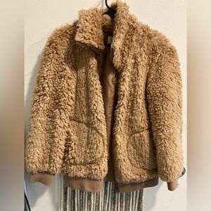 Brown fuzzy jacket